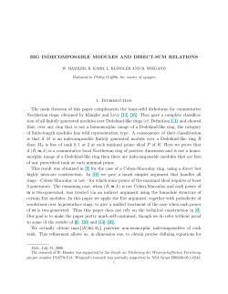 Big indecomposable modules and direct-sum relations