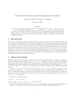Factorization theory and decompositions of modules