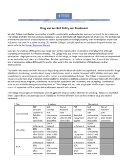 Drug and Alcohol Policy and Treatment