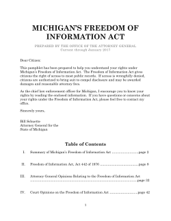 Michigan Freedom of Information Act