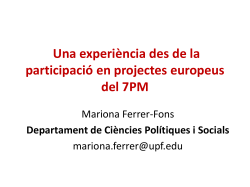 Presentaci de Mariona Ferrer