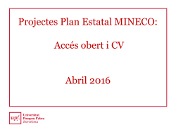 Presentaci Open Acces i CVA