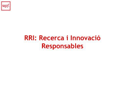 Presentaci Recerca i Innovaci Responsable