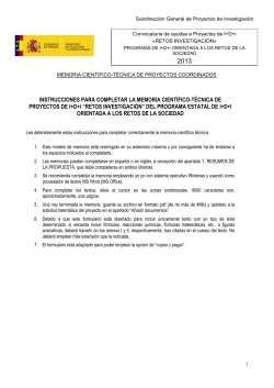 Model de mem ria projecte coordinat "Retos"