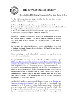 2010 Winning Essays Judges Report