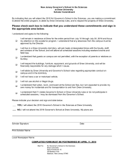 Scholar Commitment Form