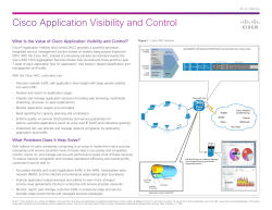 Cisco Application Visibility and Control (AVC)