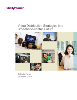 Strategier for videodistribution i en bredb ndscentreret fremtid