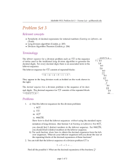 Problem Set 3