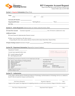 ITS Computer Account Request Form