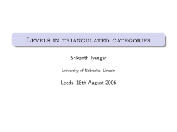Levels in triangulated categories