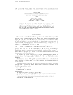 On a depth formula for modules over local rings