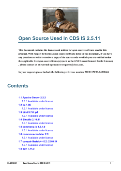 Open Source Used In CDS IS 2.5.11
