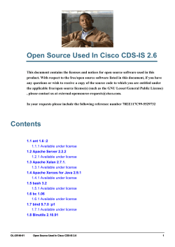 Open Source Used In CDS IS 2.6