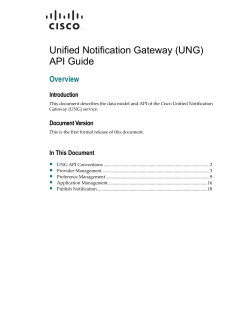 Unified Notification Gateway (UNG) API Guide