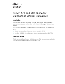 SNMP API and MIB Guide for Videoscape Control Suite 3.5.2