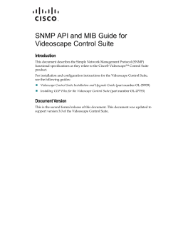 SNMP API and MIB Guide for Videoscape Control Suite
