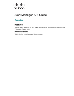 Alert Manager API Guide
