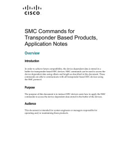 SMC Commands for Transponder Based Products Application Notes
