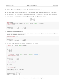 odds and odds ratios