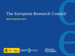Programa de treball i convocat ries 2015 d'ERC