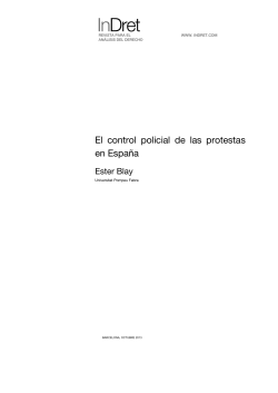 El control policial de las protestas en Espa&ntilde;a