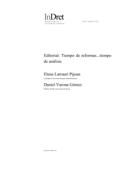 Tiempo de reformas... tiempo de an&agrave;lisis