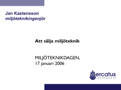 Jan Kastensson, Mercatus