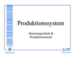 LiU/Produktionssystem- Johan &Ouml;stlin