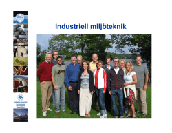 LiU/Industriell Milj&ouml;teknik- Joakim Krook