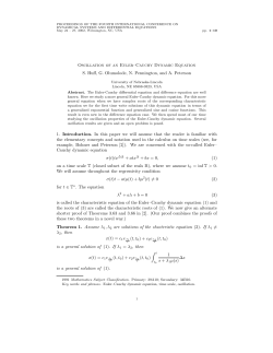 Oscillation of an Euler-Cauchy Dynamic Equation