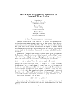 First-Order Recurrence Relations on Isolated Time Scales