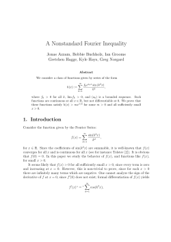 A Nonstandard Fourier Inequality