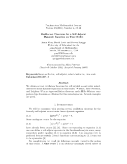 Oscillation Theorems for a Self-Adjoint Dynamic Equation on Time Scales