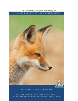 2014 Furbearer Program Annual Report