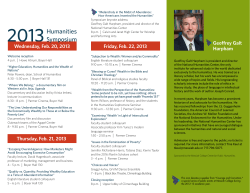 2013 Spring Humanities Symposium