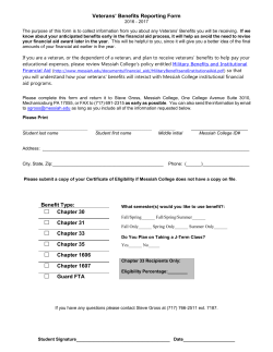 Download Veterans Benefits Reporting Form
