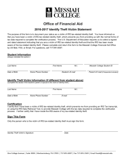 Identity Theft Victim Statement