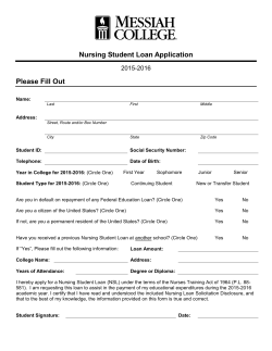 Download Nursing Student Loan Application