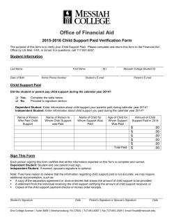 Child Support Paid Verification Form