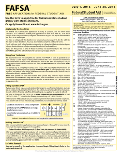 Download 2015-2016 Free Application For Federal Student Aid