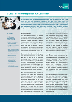 CONET IP-Funkintegration f r Leitstellen
