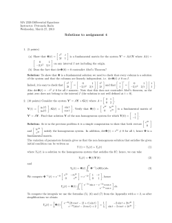 Solutions to homework 4