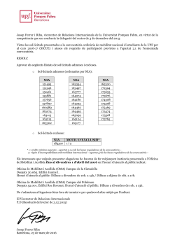 Text de la resoluci i llistats
