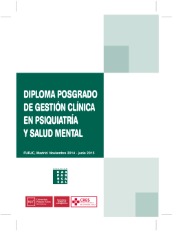 Diploma Posgrado de Gesti n Cl nica en Psiquiatr a y Salud Mental