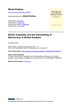 "Ethnic Inequality and the Dismantling of Democracy: A Global Analysis,"