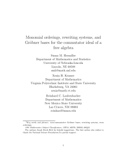 Monomial orderings, rewriting systems, and Gr bner bases for the commutator ideal of a free algebra