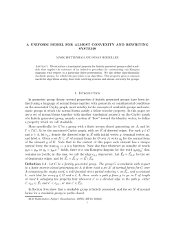 A uniform model for almost convexity and rewriting systems