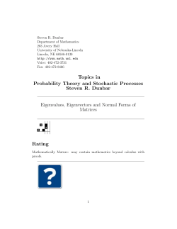 Eigenvalues, Eigenvectors, and Normal Forms of Matrices
