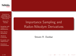 Presentation on Importance Sampling and Radon-Nikodym Derivatives (PDF)